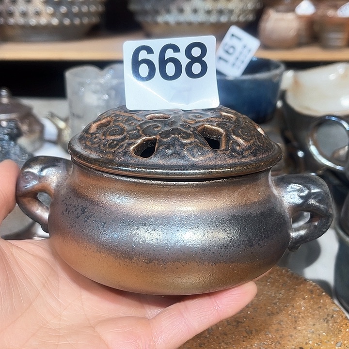 炉高温柴烧陶泥香炉