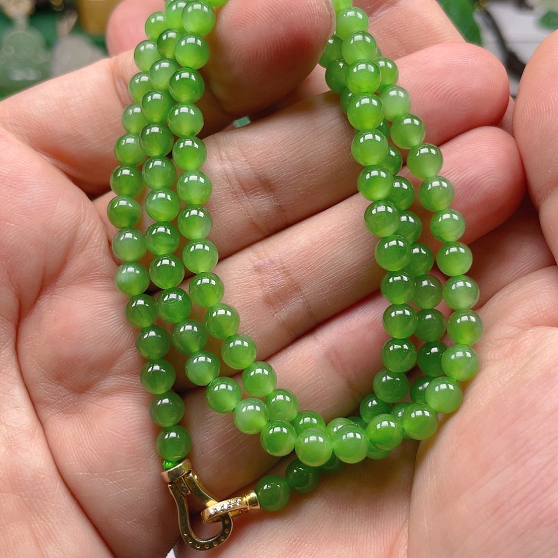 和田玉（碧玉）颈饰银S925镶嵌