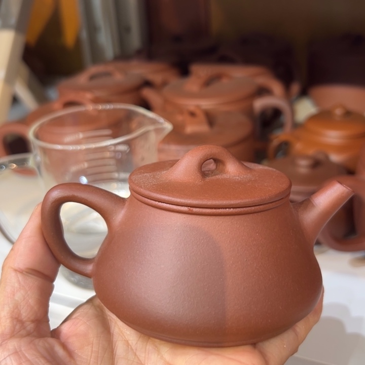 茶壶紫砂紫泥瓦瓢150c c