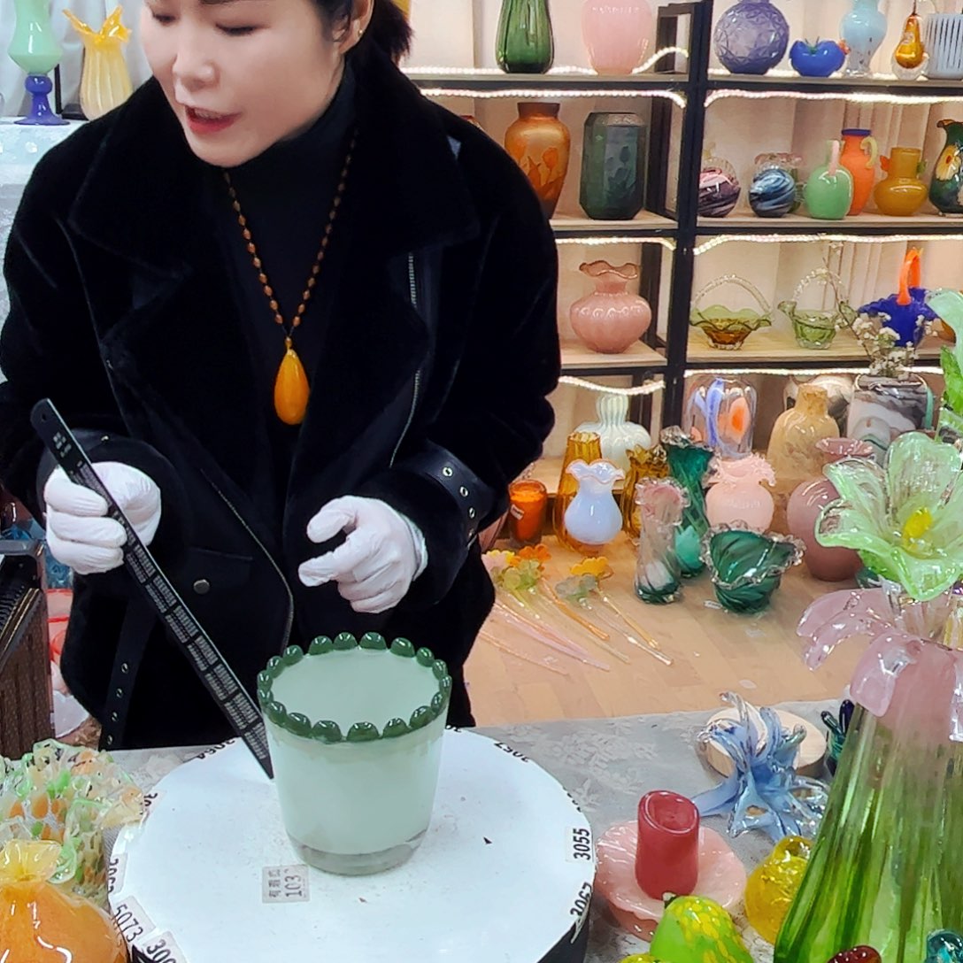 绿豆杯福利家悦琉璃工艺品