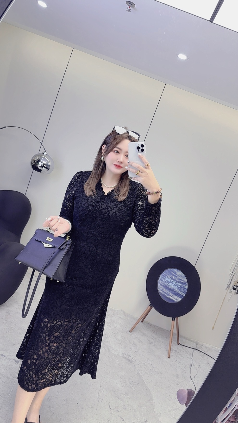 小钰胖仙【蕾丝格调】冬日大码连衣裙