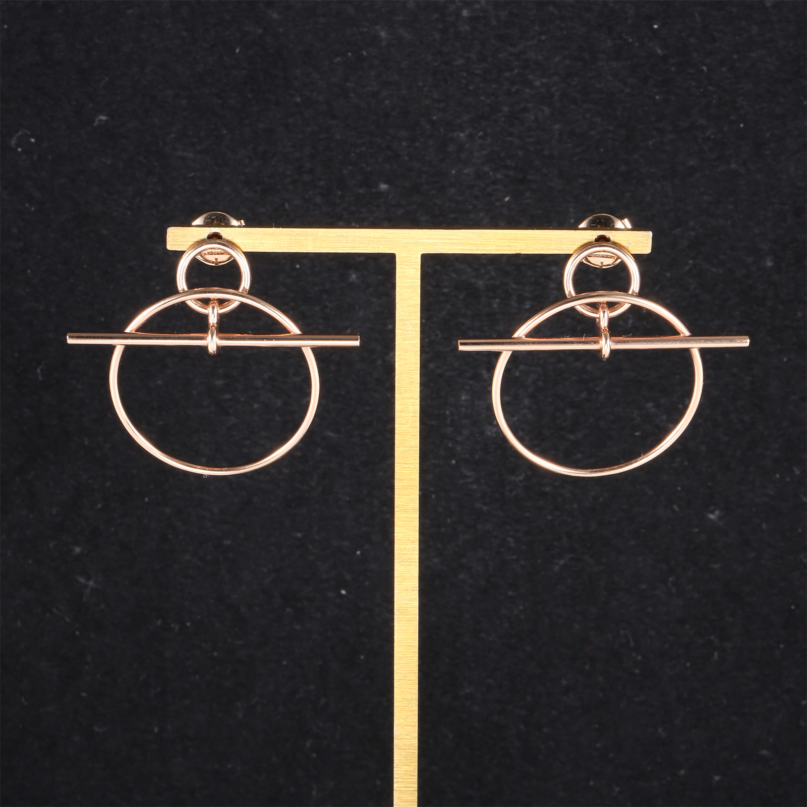 99新 Hermes/爱马仕 小花Jerry P205335797 玫瑰金 吊坠 耳环