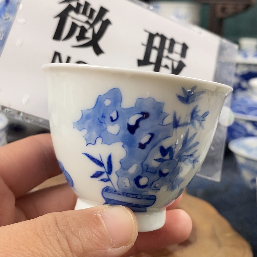瓷片景德镇手绘青花茶器239