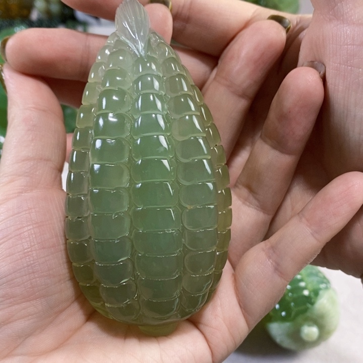 未镶嵌岫玉手把件D****u