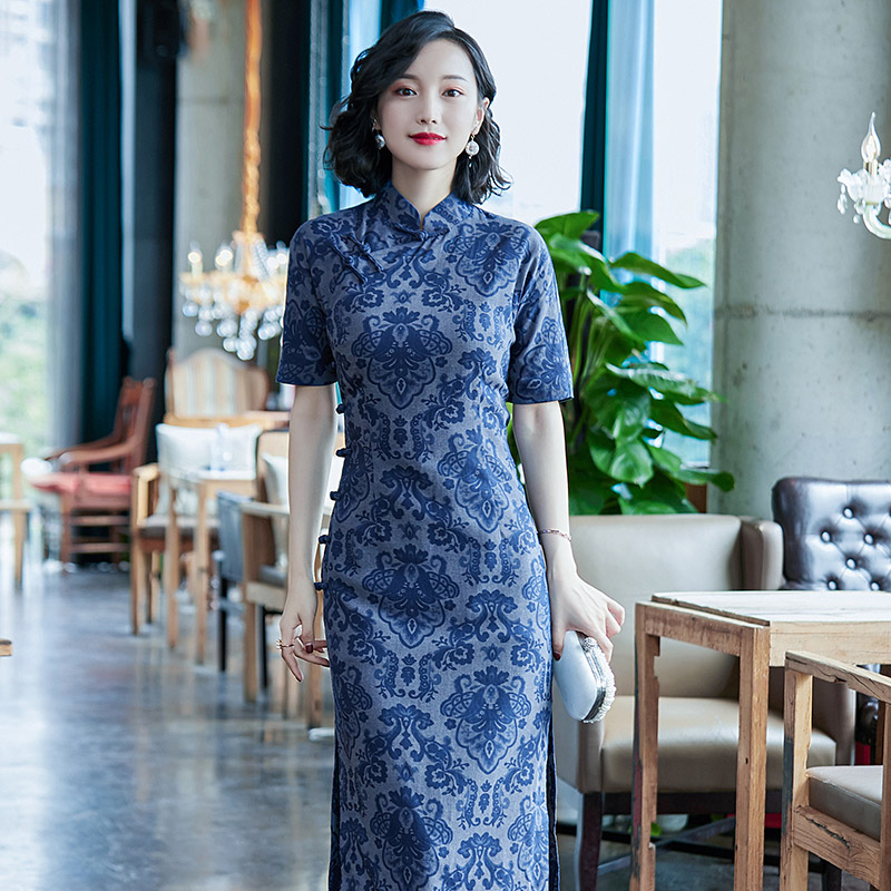 【唐唐】经典盘扣棉麻旗袍女夏季新款复古中国风日常改良长款