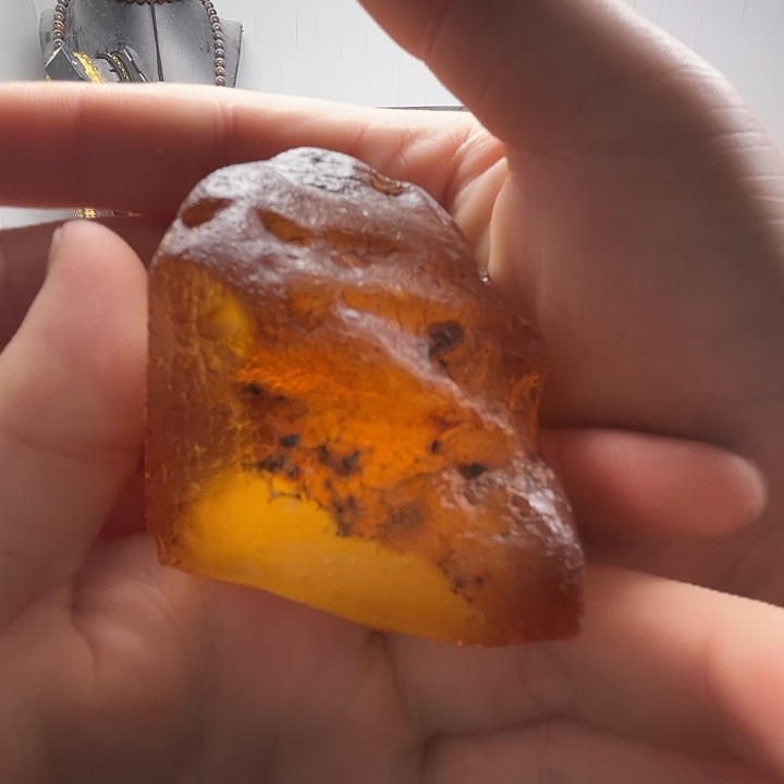 ▻***ฅ定制琥珀未镶嵌纯天然蜜蜡吊坠