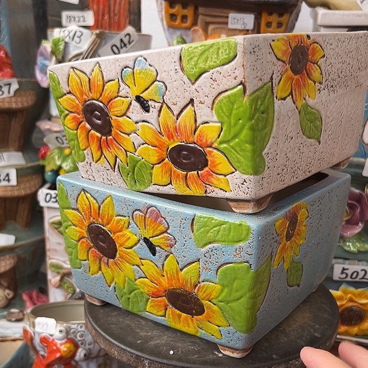 粗陶材质多肉花盆