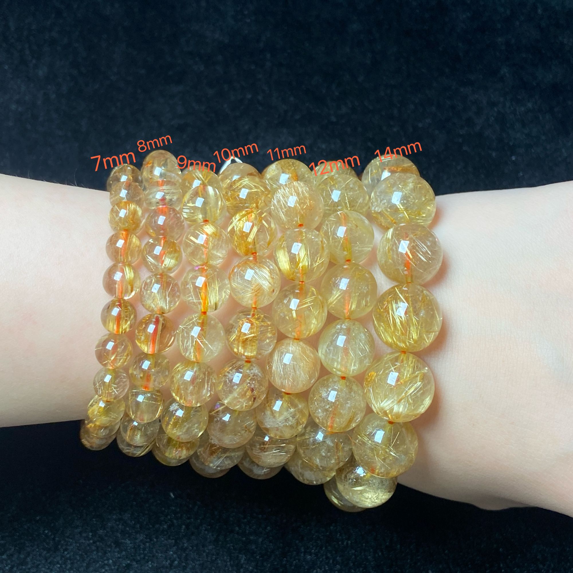 【星浩珠宝】金发晶手串20-11T144H479【多样性发一件】尺寸可选