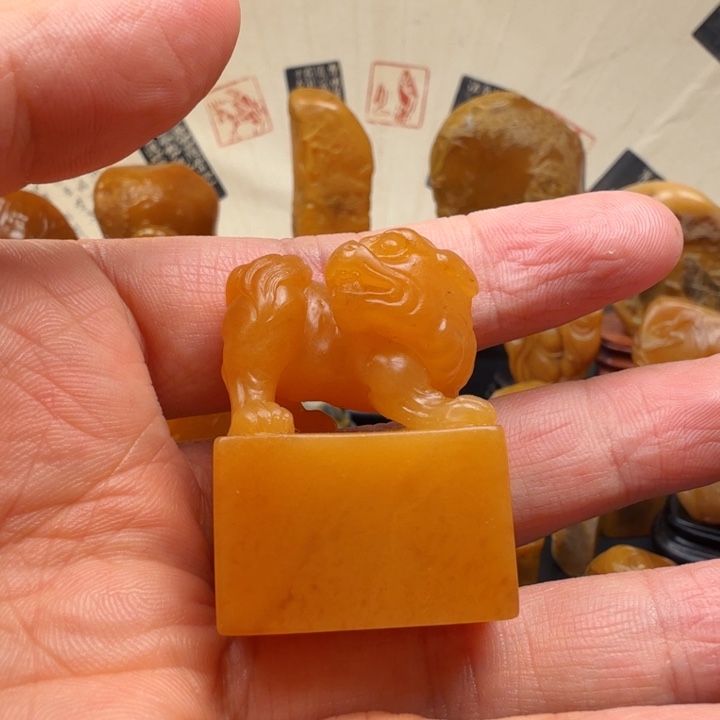 田黄石田黄石钮章