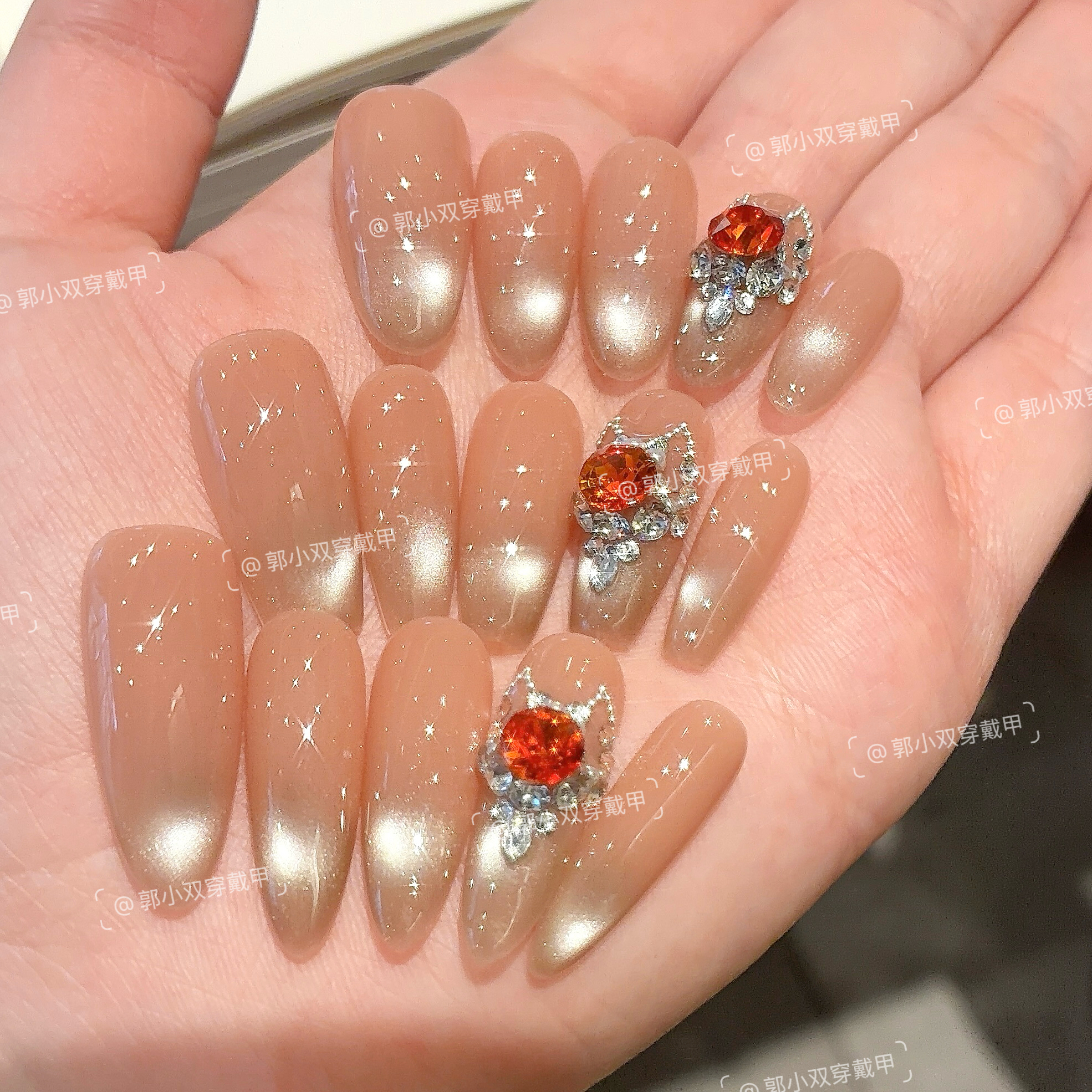 郭小双穿戴甲【暮光加冕】全华版手工穿戴甲10片盒装-H31434