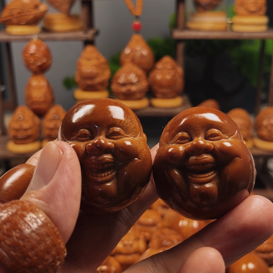橄榄核手串/手链华**现笑佛