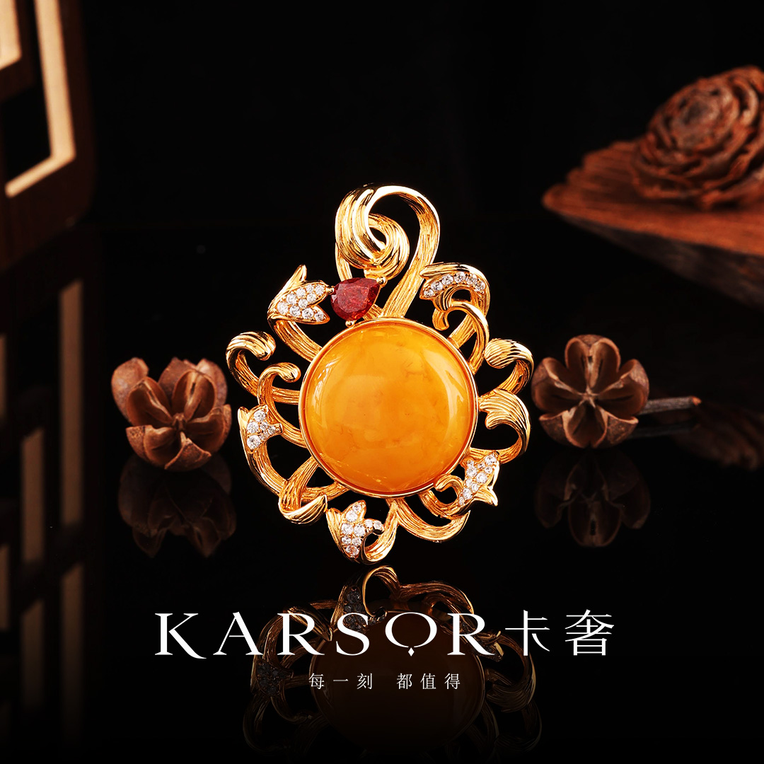 KARSOR/卡奢S925银 老蜜蜡 项链 X3108