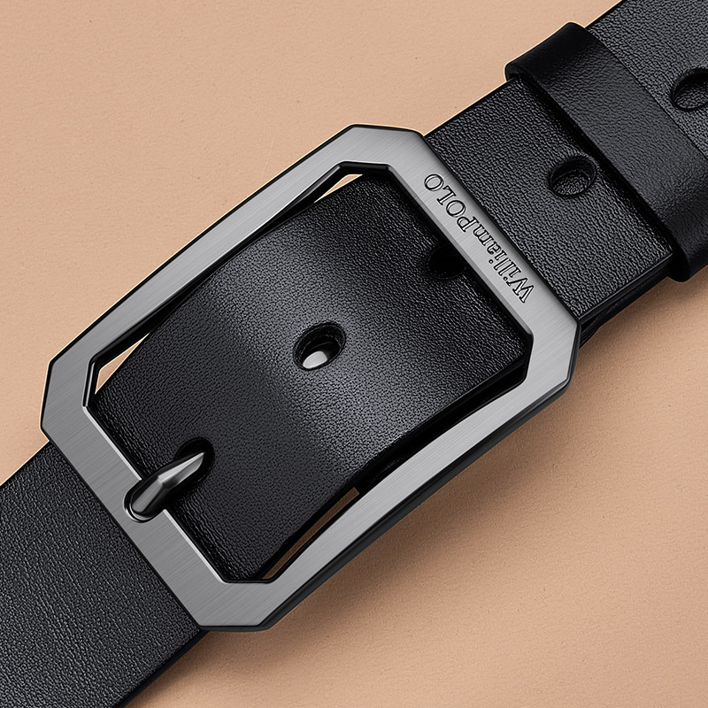 英皇保罗皮带男士真皮针扣腰带男韩版潮流纯牛皮商务百搭裤带青年