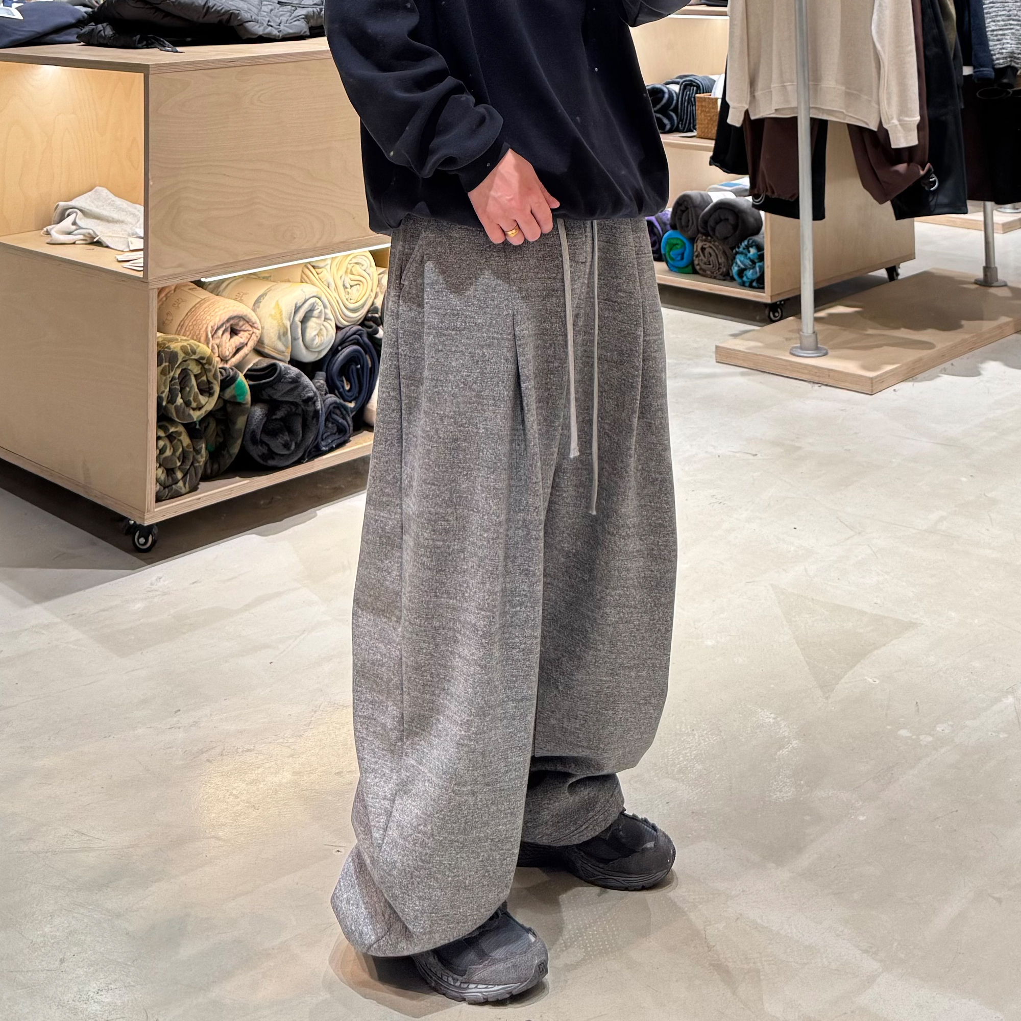 460G新款加厚运动复合加绒卫裤男士休闲裤纯色日系简约 LF25359