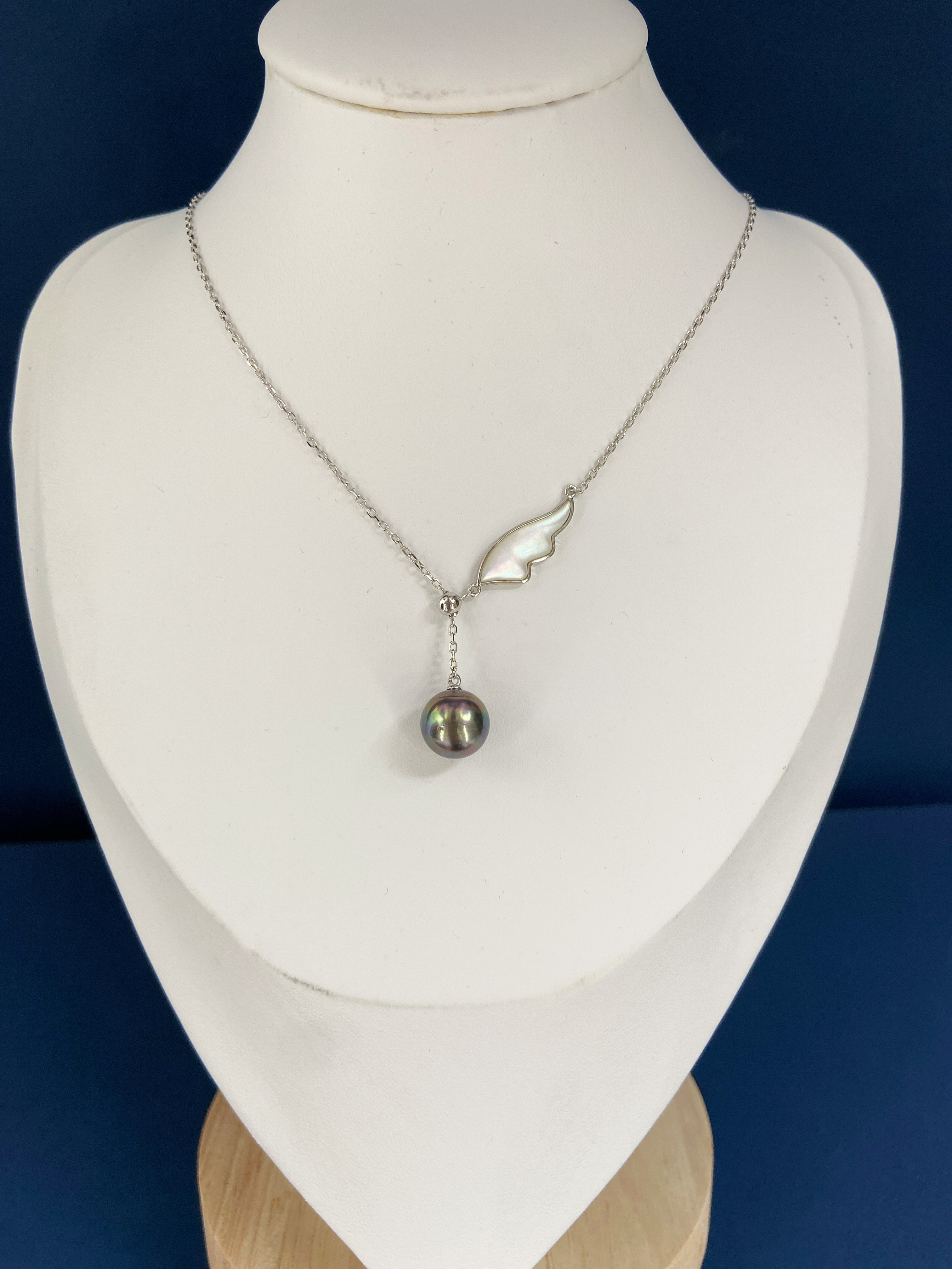 正品海水珍珠大溪地黑珍珠项链（多样性发一