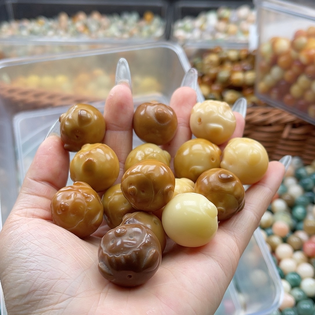 白玉菩提吊坠z瑕疵22mm/15颗