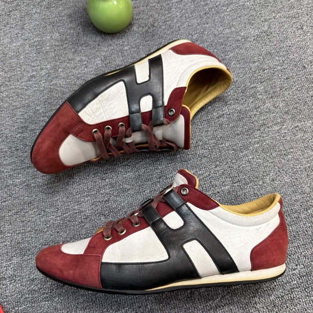 95新 Hermes/爱马仕 休闲鞋/阳/40.5码/黑白拼接 