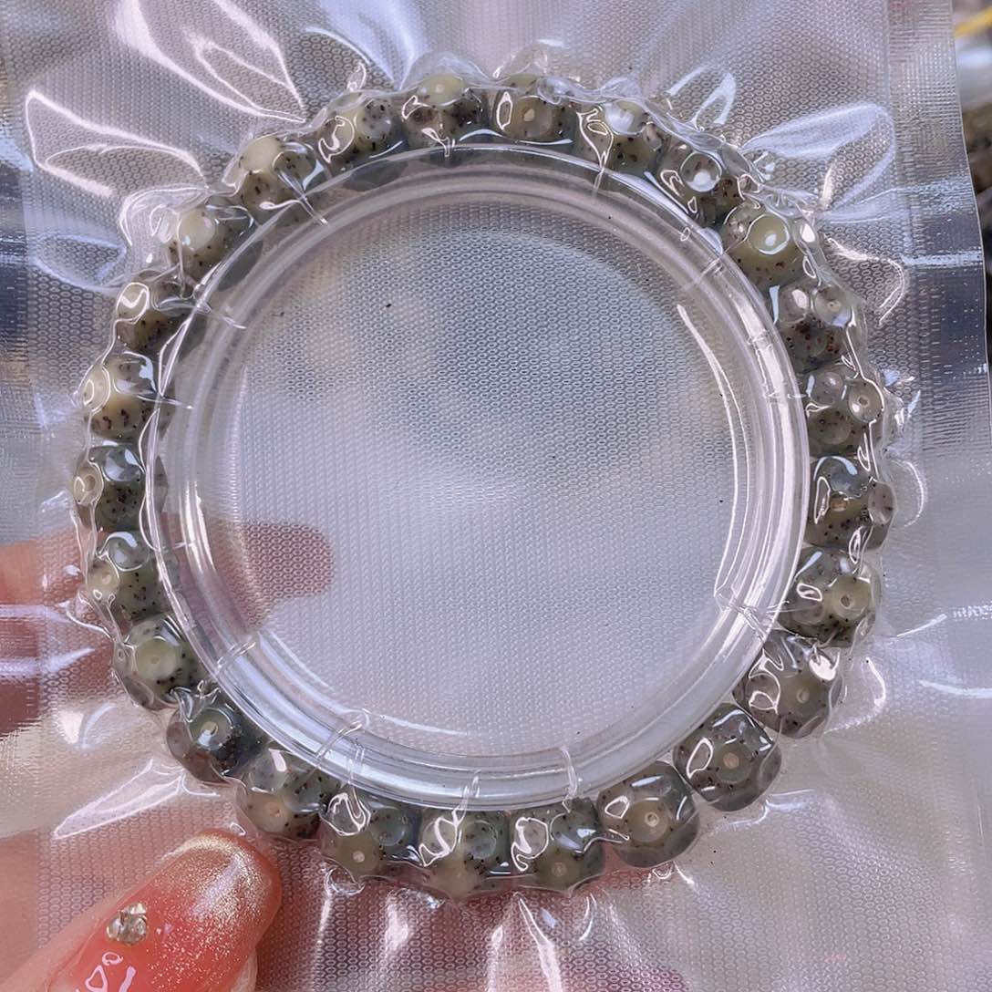 星月菩提手串石玉料机雕无相尺寸8/9