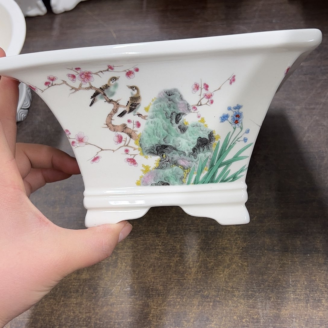 紫砂花盆854号瑕疵19/10cm