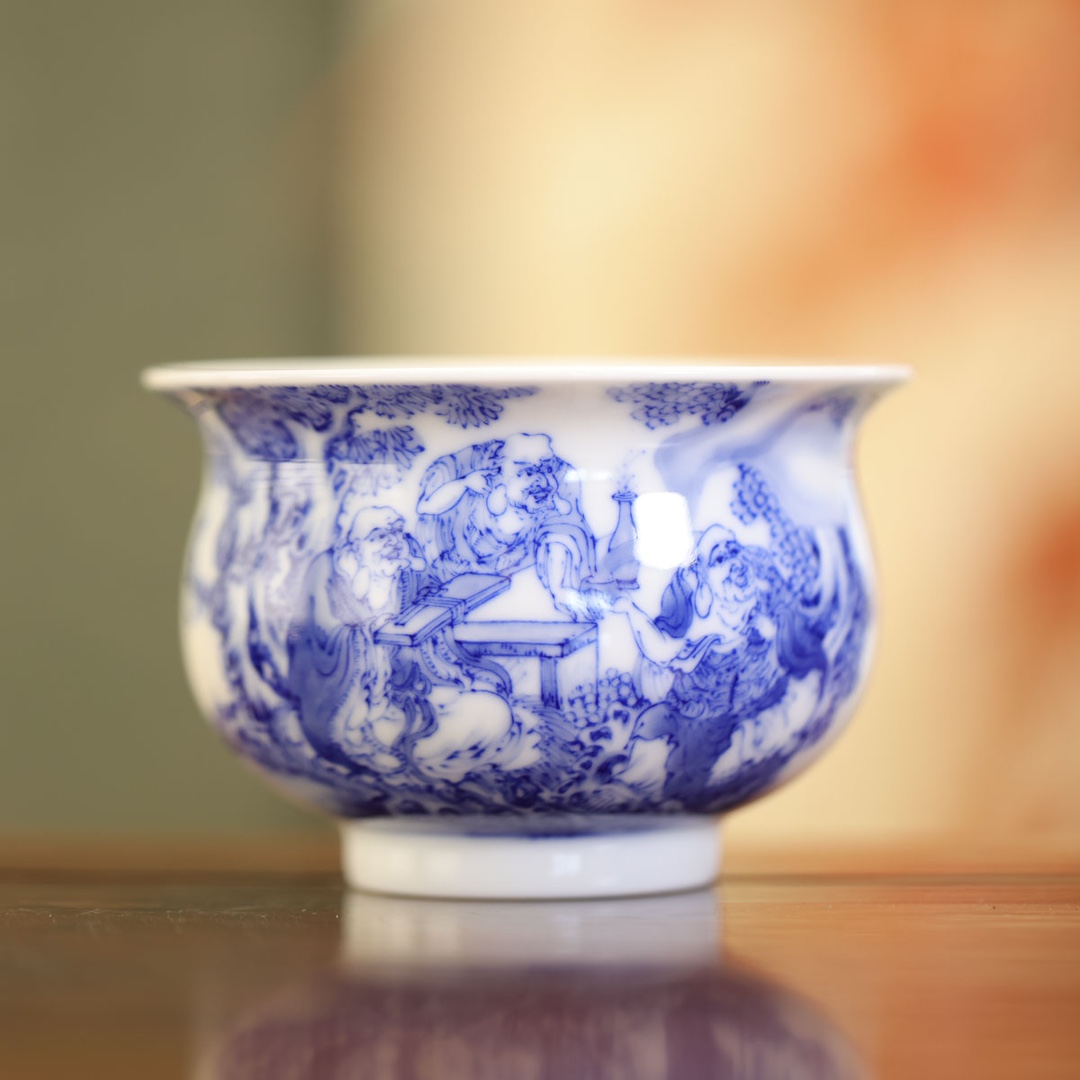 九段烧-九段妙手十八罗汉单杯(降龙罗汉)-陶瓷主人杯手绘