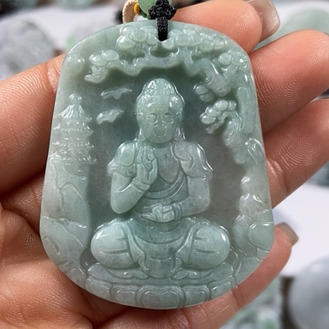 翡翠颈饰未镶嵌阿尼陀佛福利