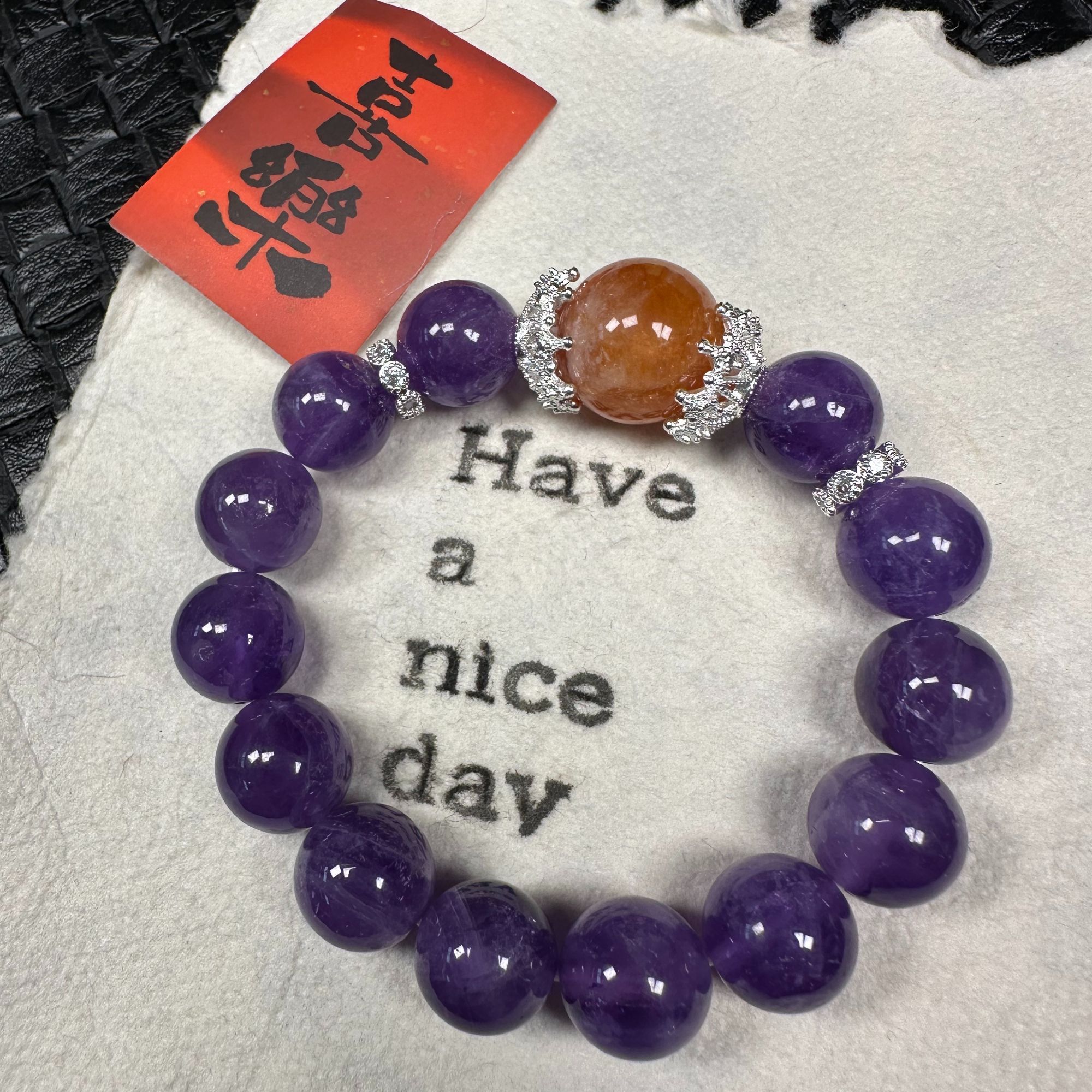 【紫气东来】天然水晶手串女原创小众设计款