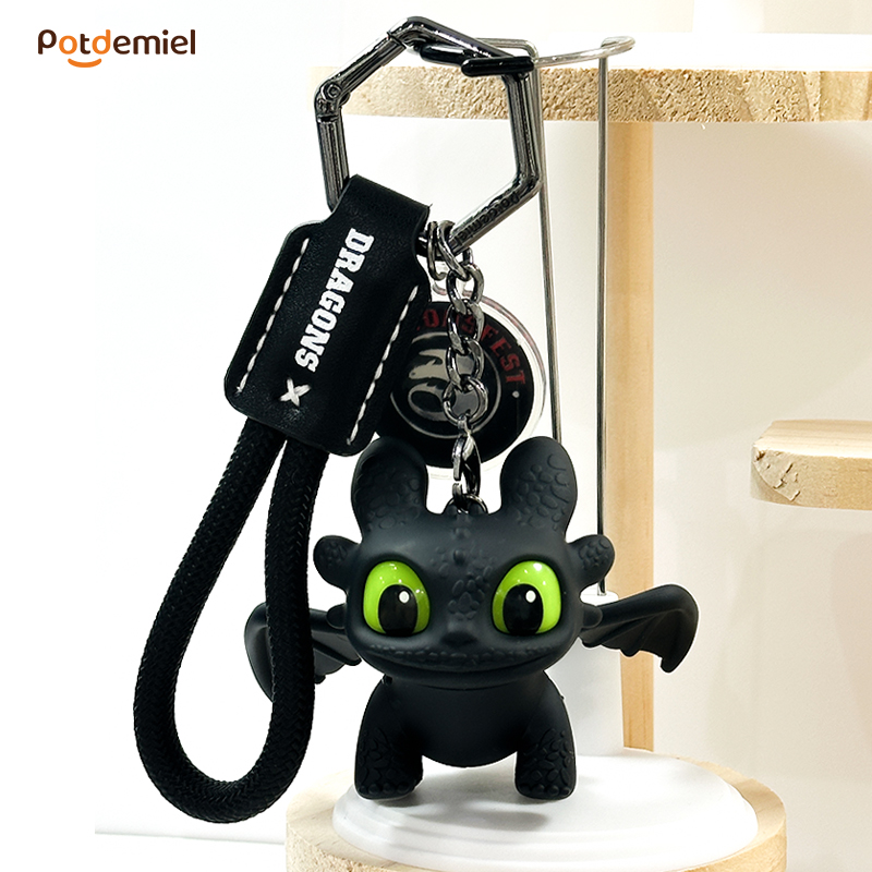 potdemiel环球25年新款驯龙高手无牙仔夜煞潮酷挂件手机链车摆件