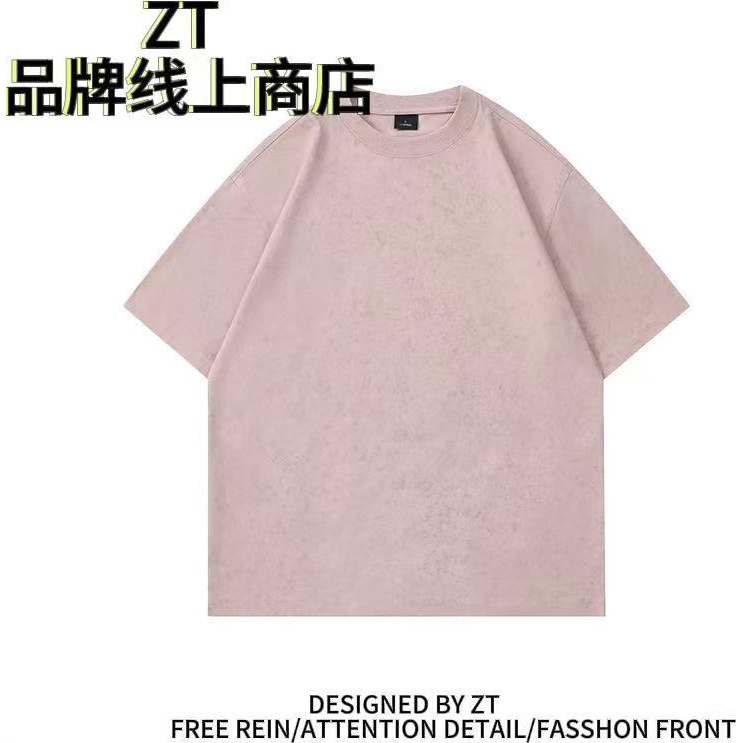 【T01】潮流扎染100%纯棉短袖印花t恤男女百搭宽松半袖上衣服