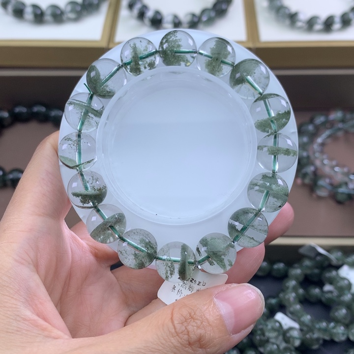 未镶嵌手链水晶绿幽灵