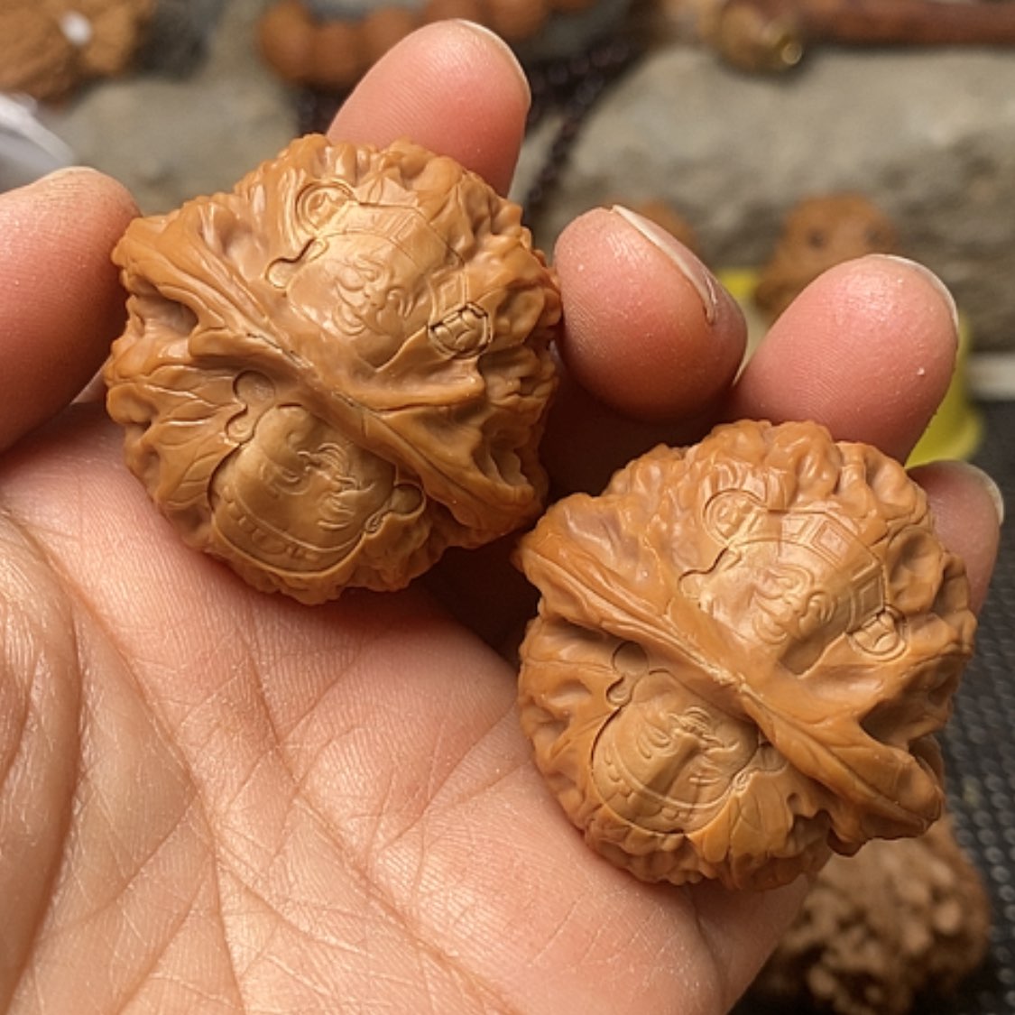 【闪购商品】把件文玩核桃宫灯雕刻