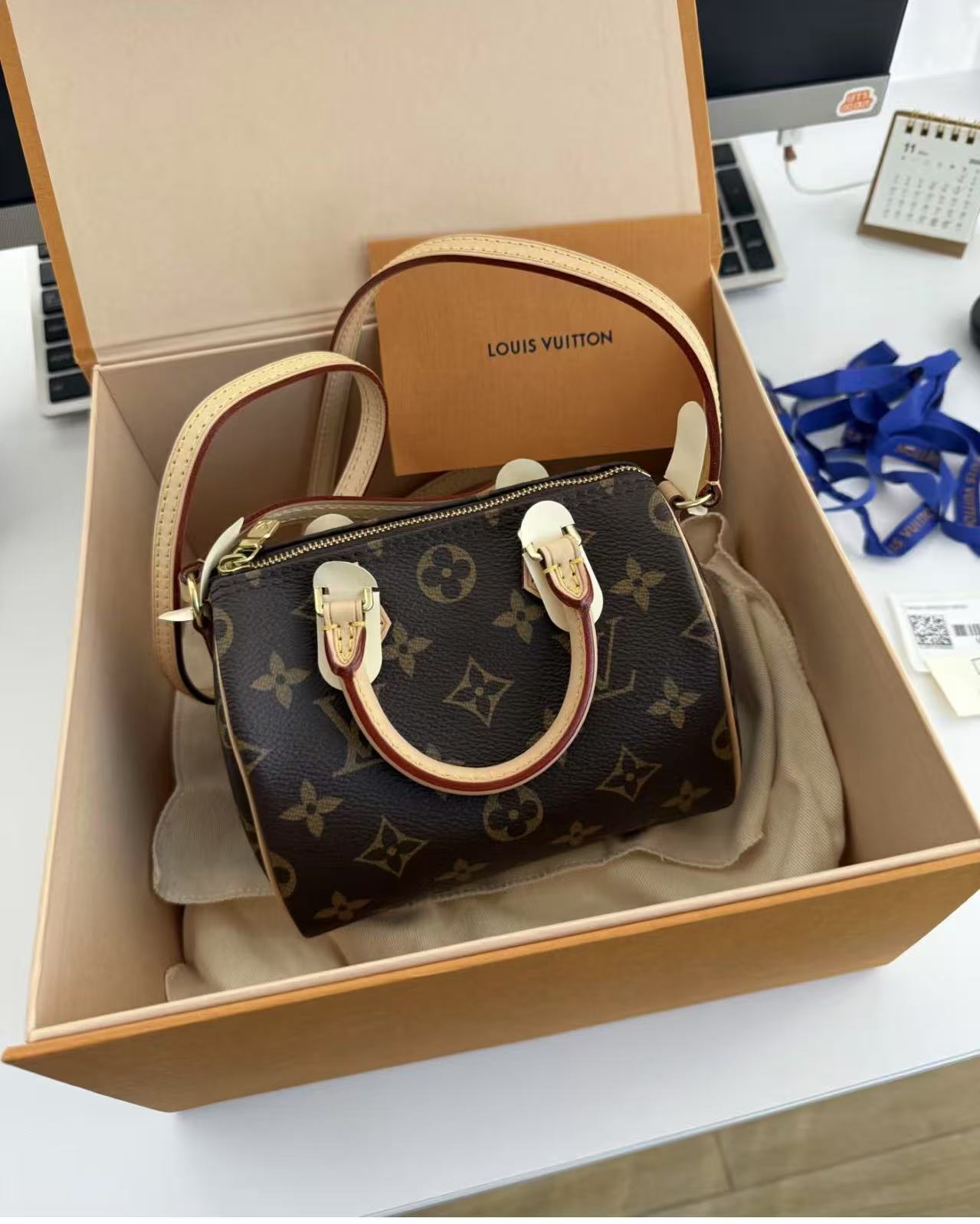 95新 LouisVuitton/路易威登 speedy nano老款包/优品