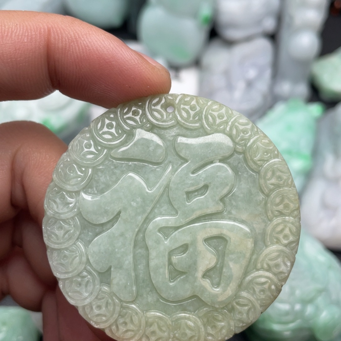 翡翠未镶嵌吊坠(不含链)