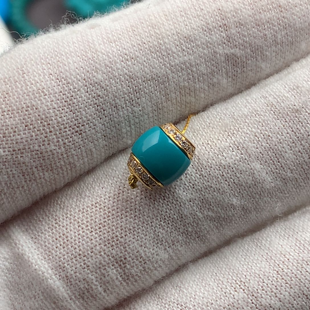 绿松石18K金镶嵌绿松石