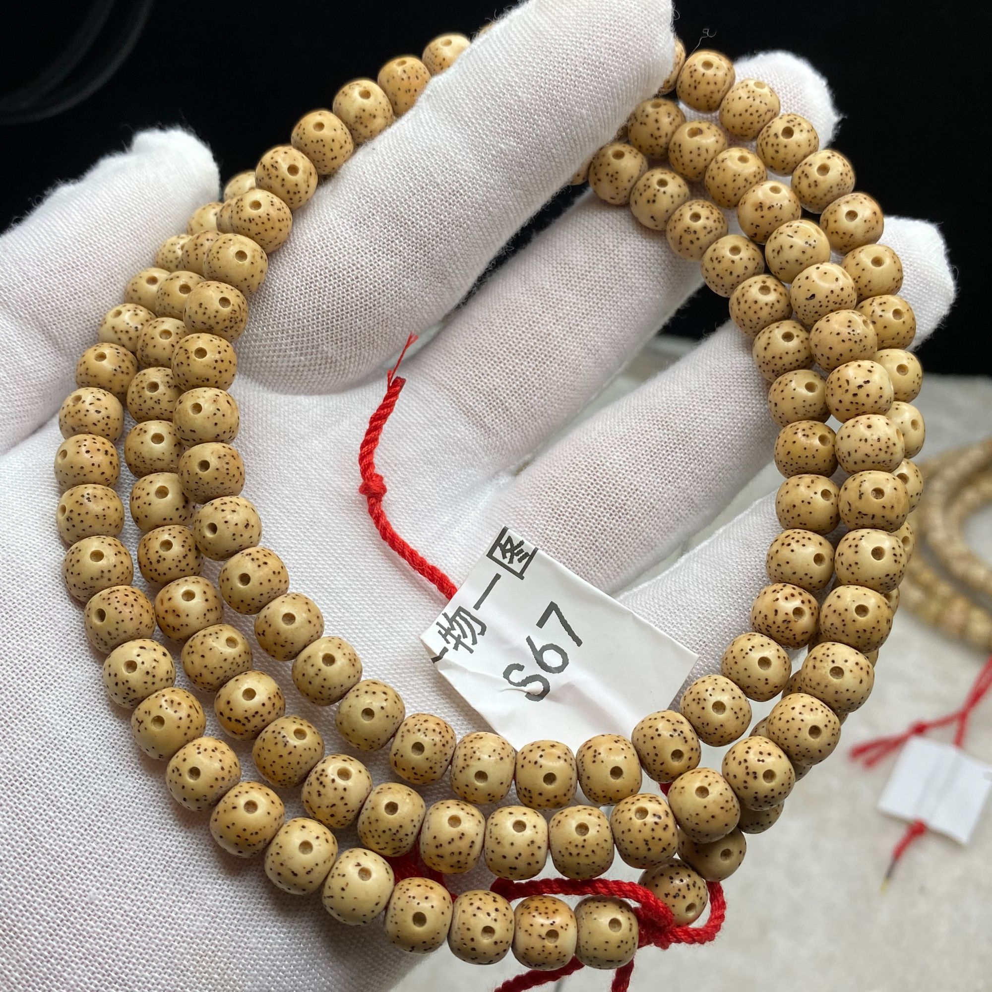 经典海南星月菩提脱脂8年老星月7X8正月桶珠月朗星稀细星S67