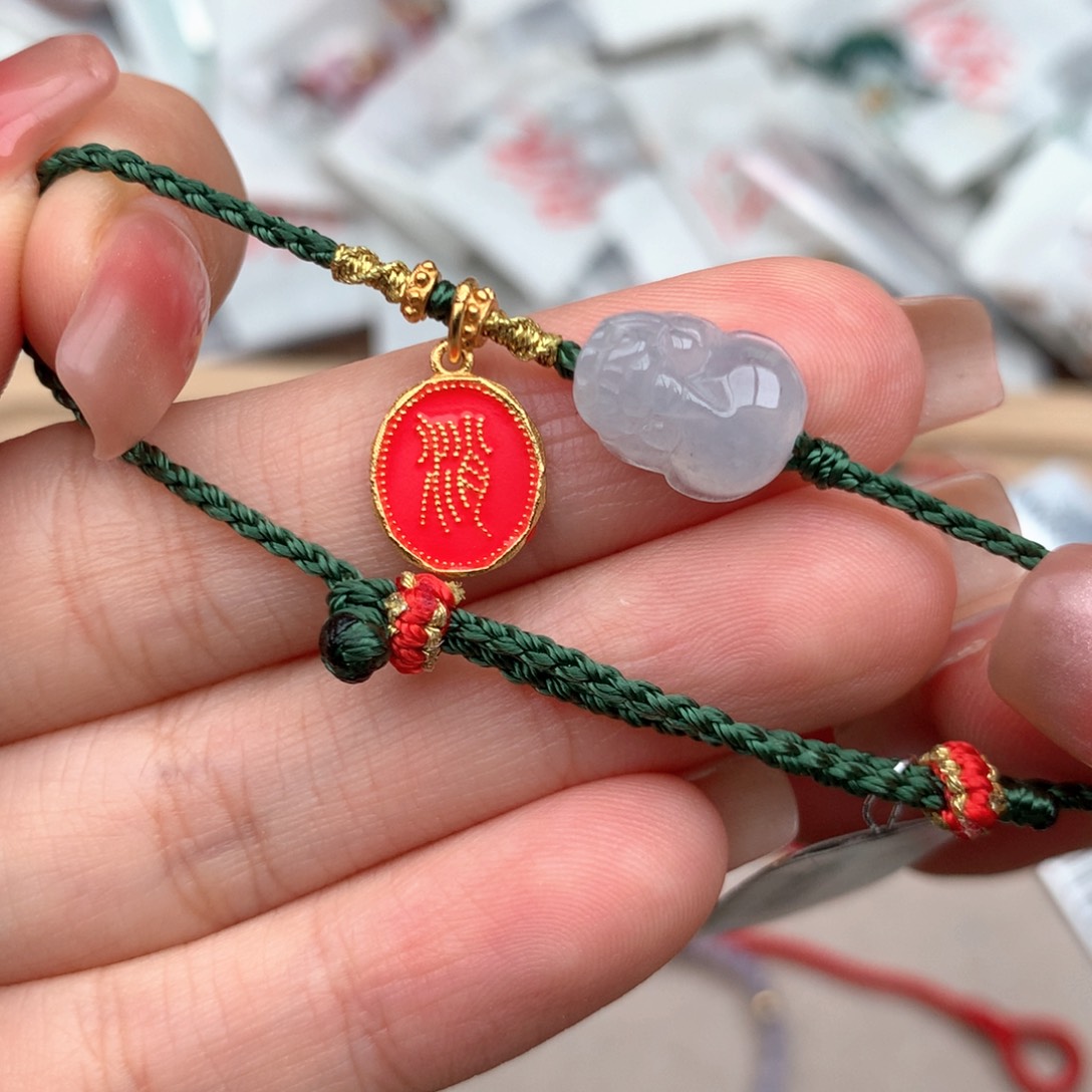 银S925镶嵌挂件翡翠