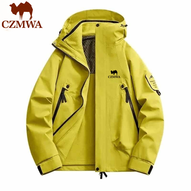 骆驼骑师三合一冲锋衣外套男女透气运动户外防水防风情侣登山服J