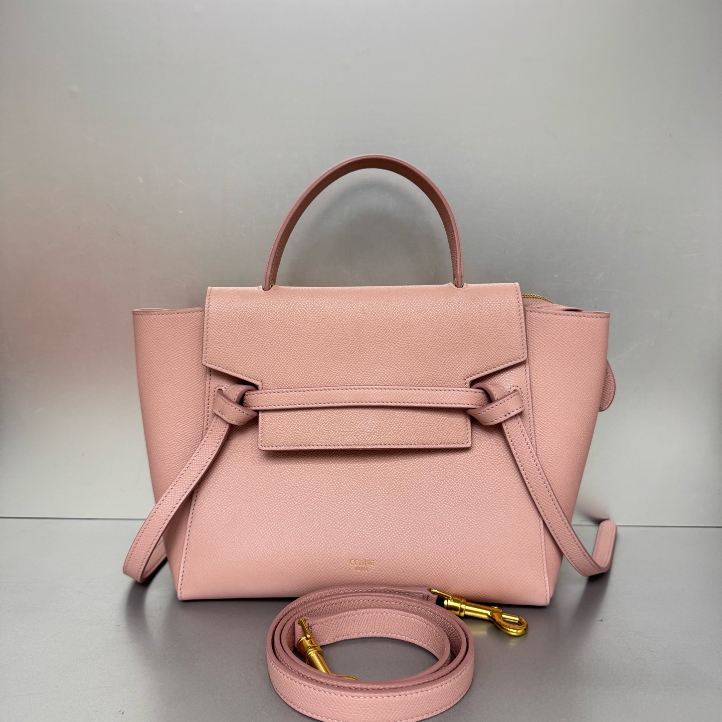 95新 Celine/思琳 赛琳粉色鲶鱼包 98新 
