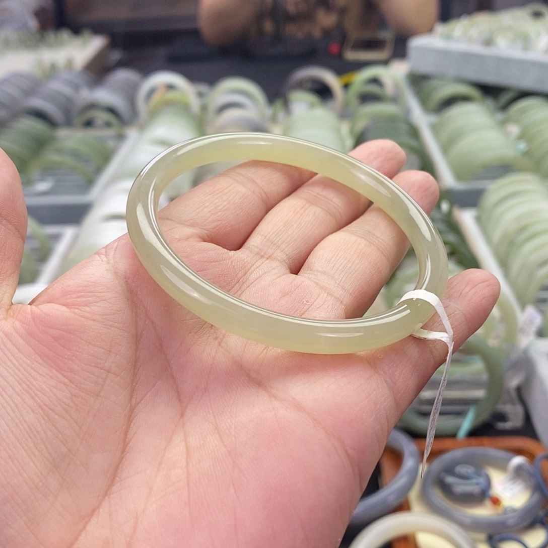 和田玉未镶嵌珠宝奇石和田玉手镯57.2