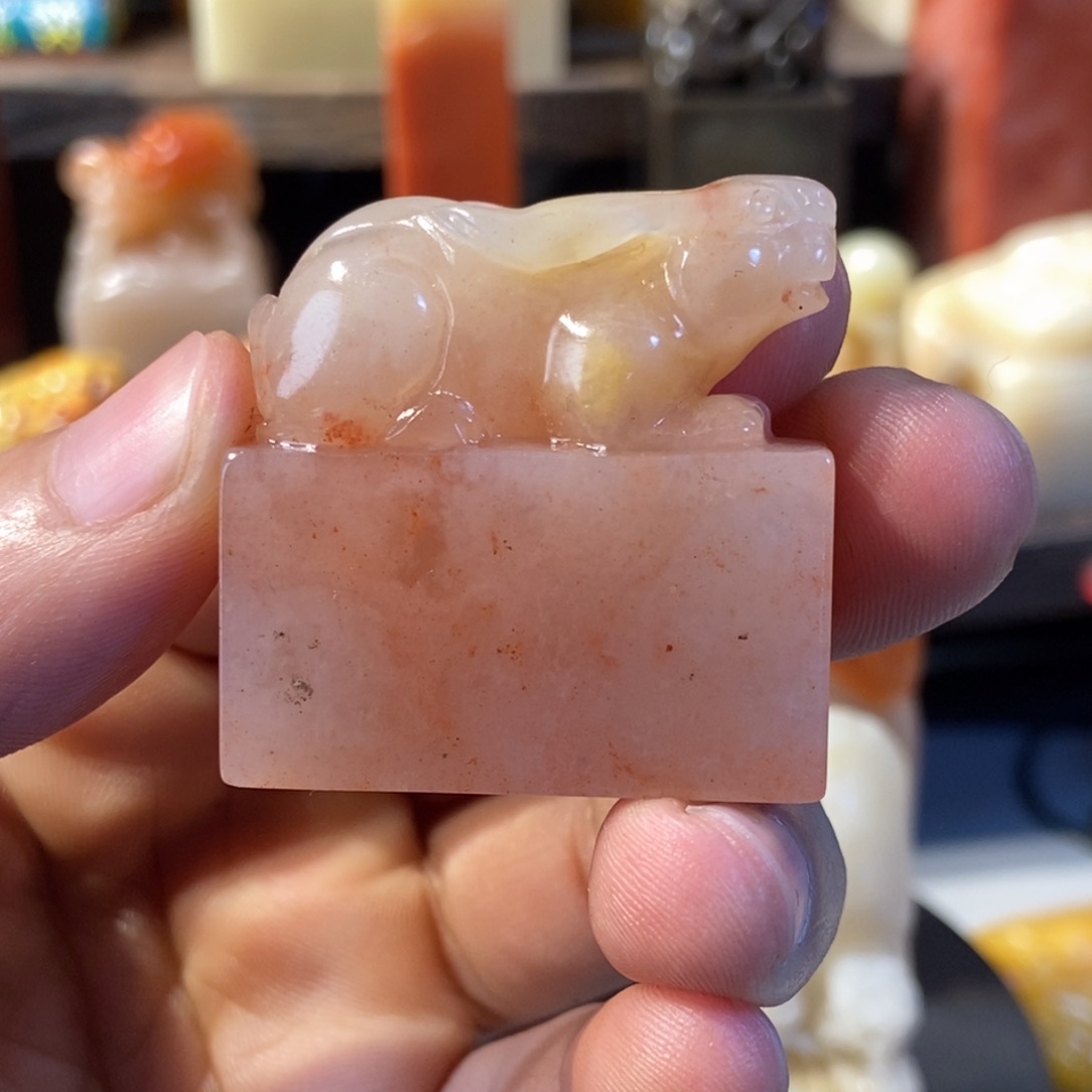 寿山石印石小兔子