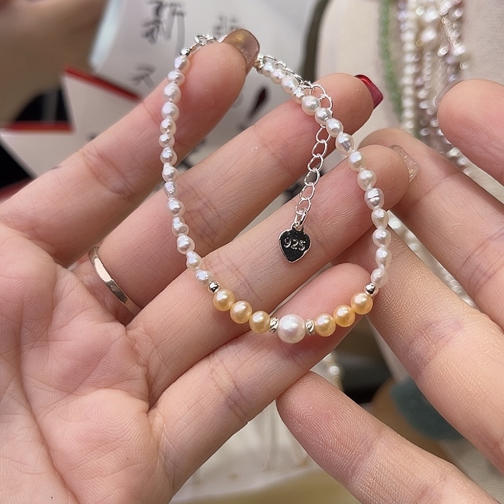 淡水珍珠合金耳饰