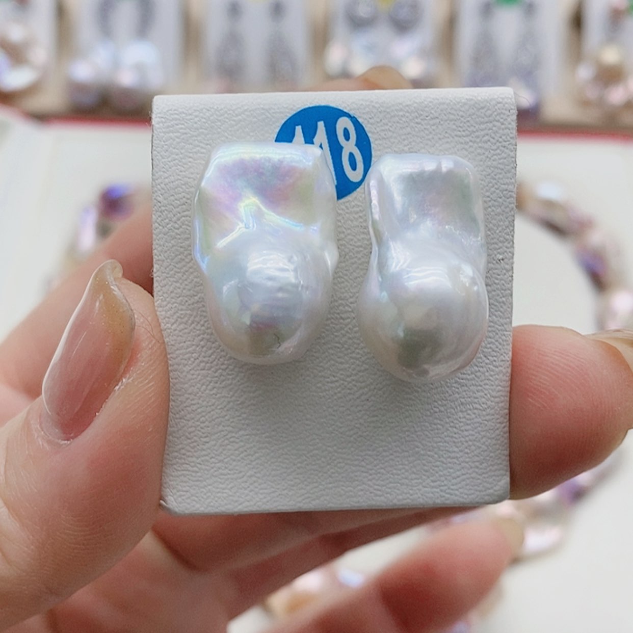 【闪购商品】淡水珍珠耳饰银S925镶嵌