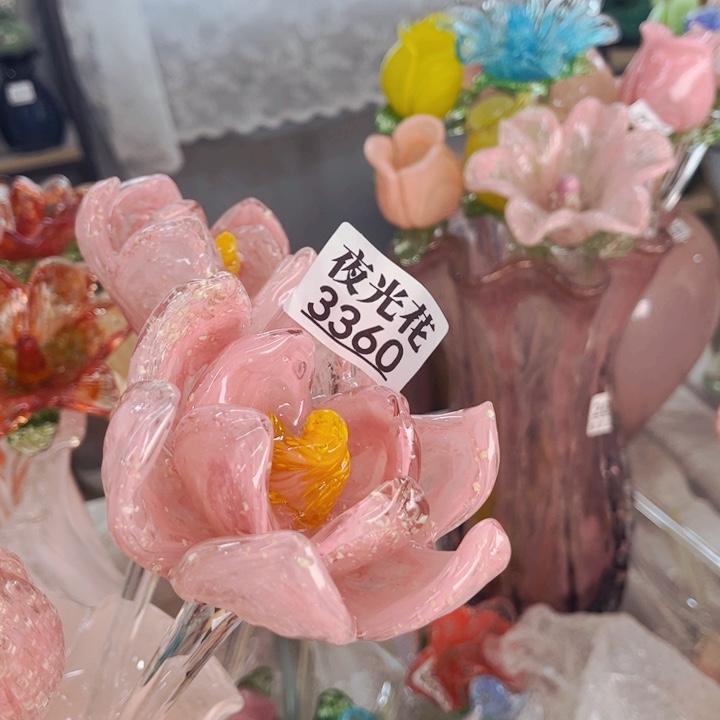 琉璃荷花夜光3360 ，家悦花瓶摆件