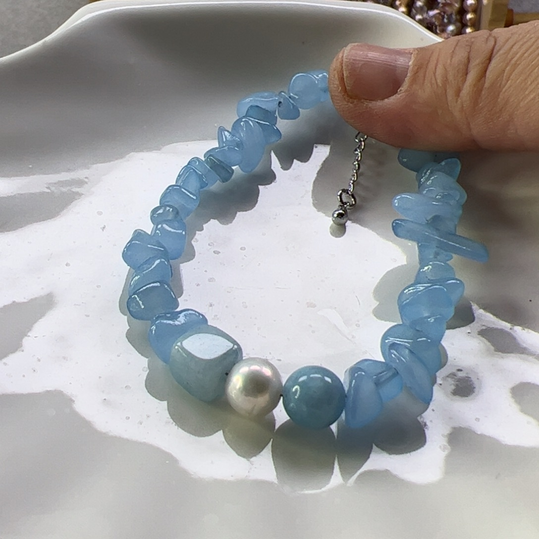 合金淡水珍珠手绳