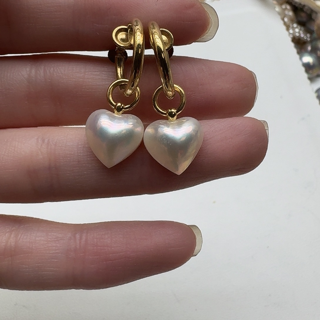 拼合珍珠（马贝珠）耳饰未镶嵌