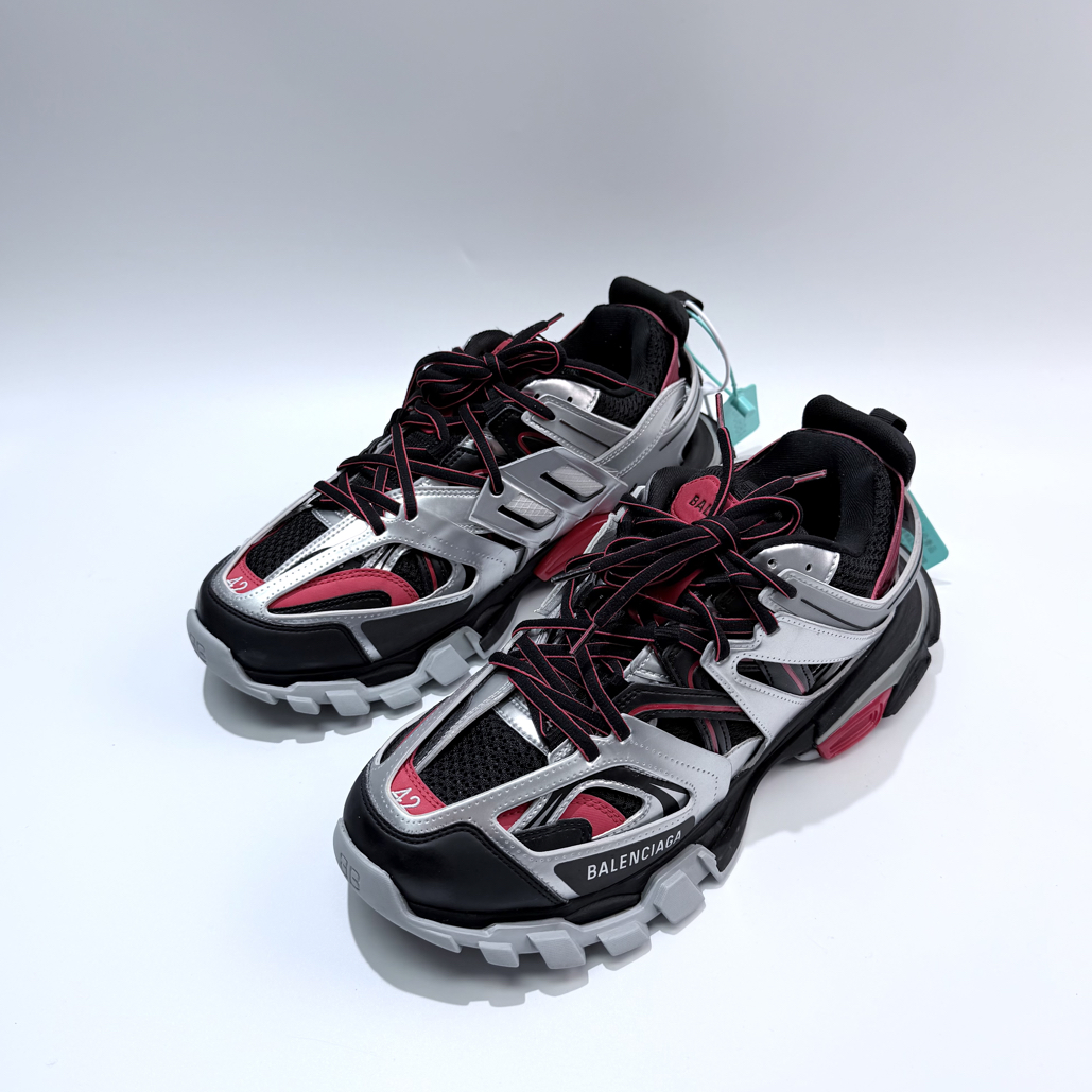 99新 Balenciaga/巴黎世家 42码 黑银色Track1.0老爹鞋bl0881