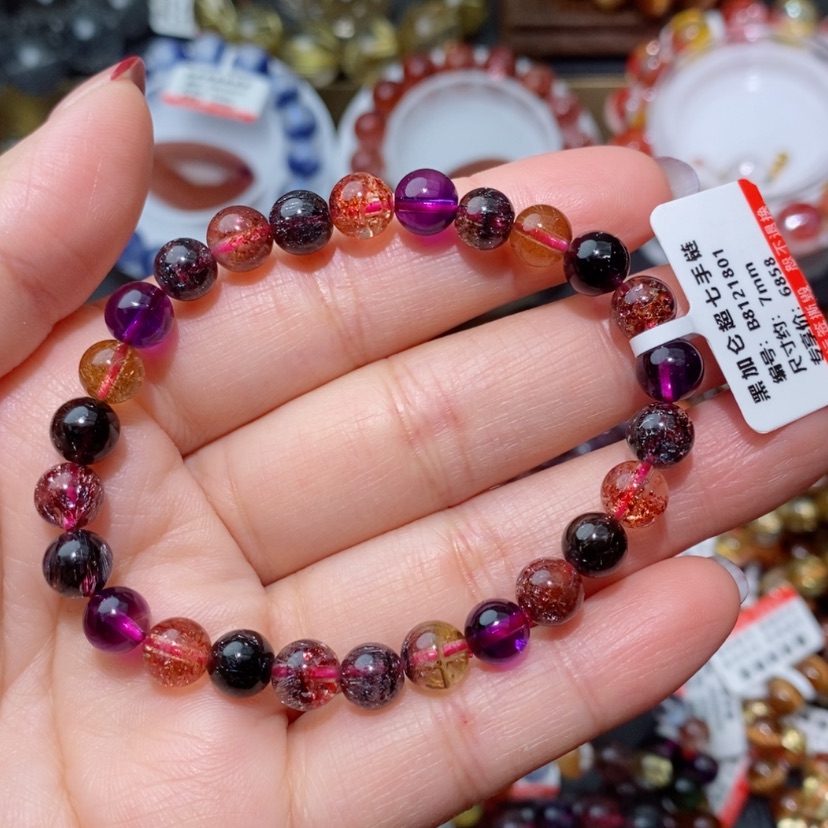 【闪购商品】水晶手链未镶嵌黑加仑超七手链