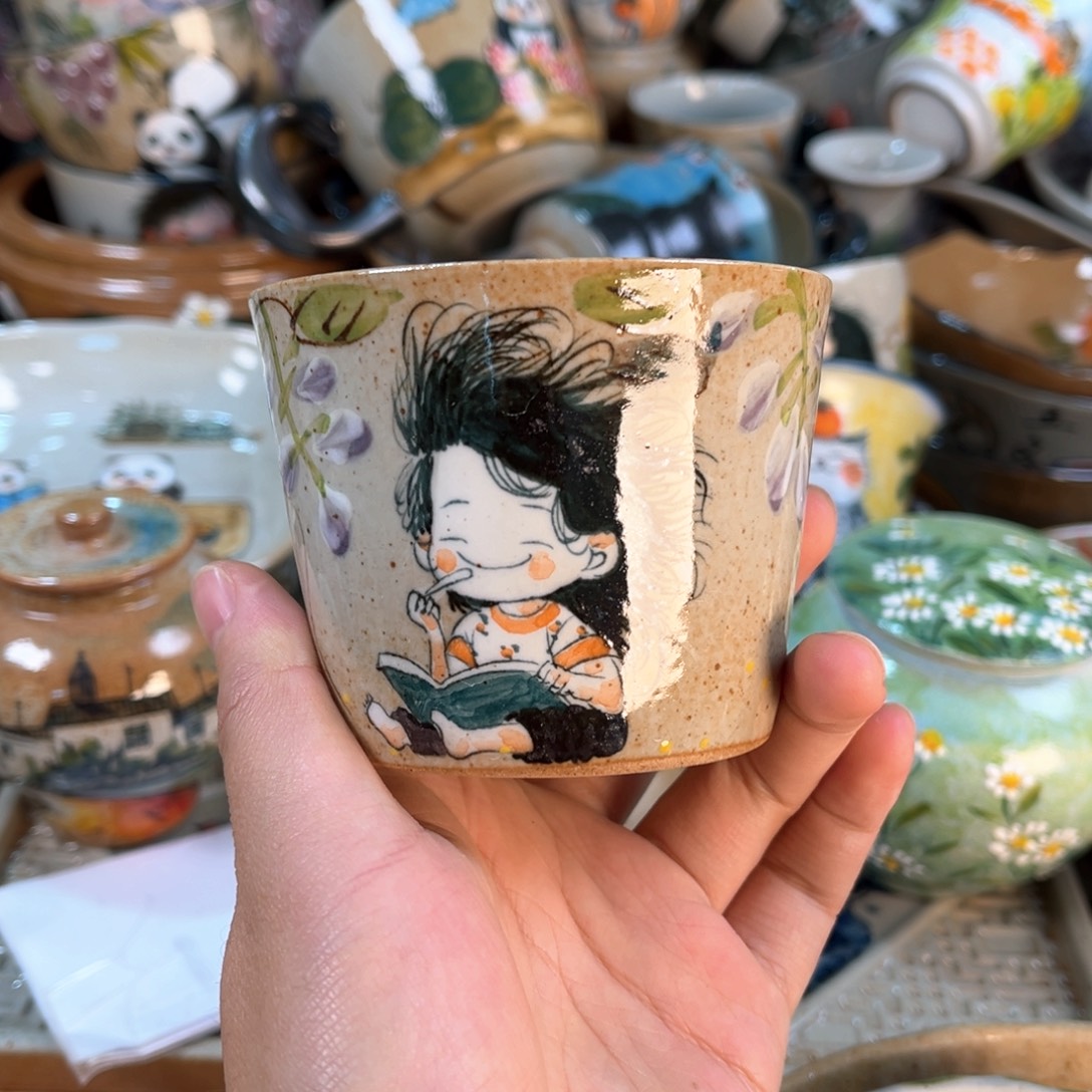 景德镇手工手绘杯