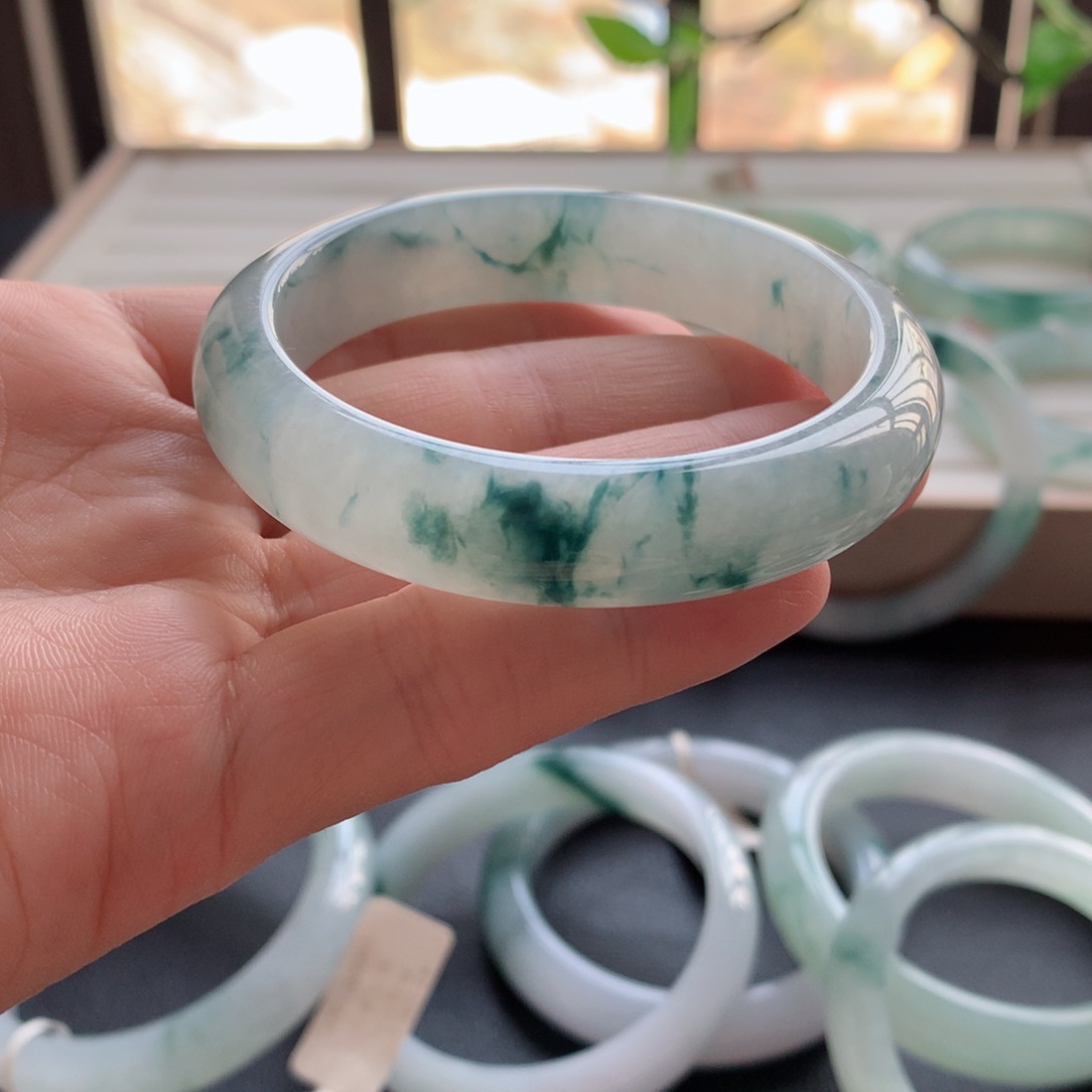 翡翠手镯未镶嵌12号-52.2