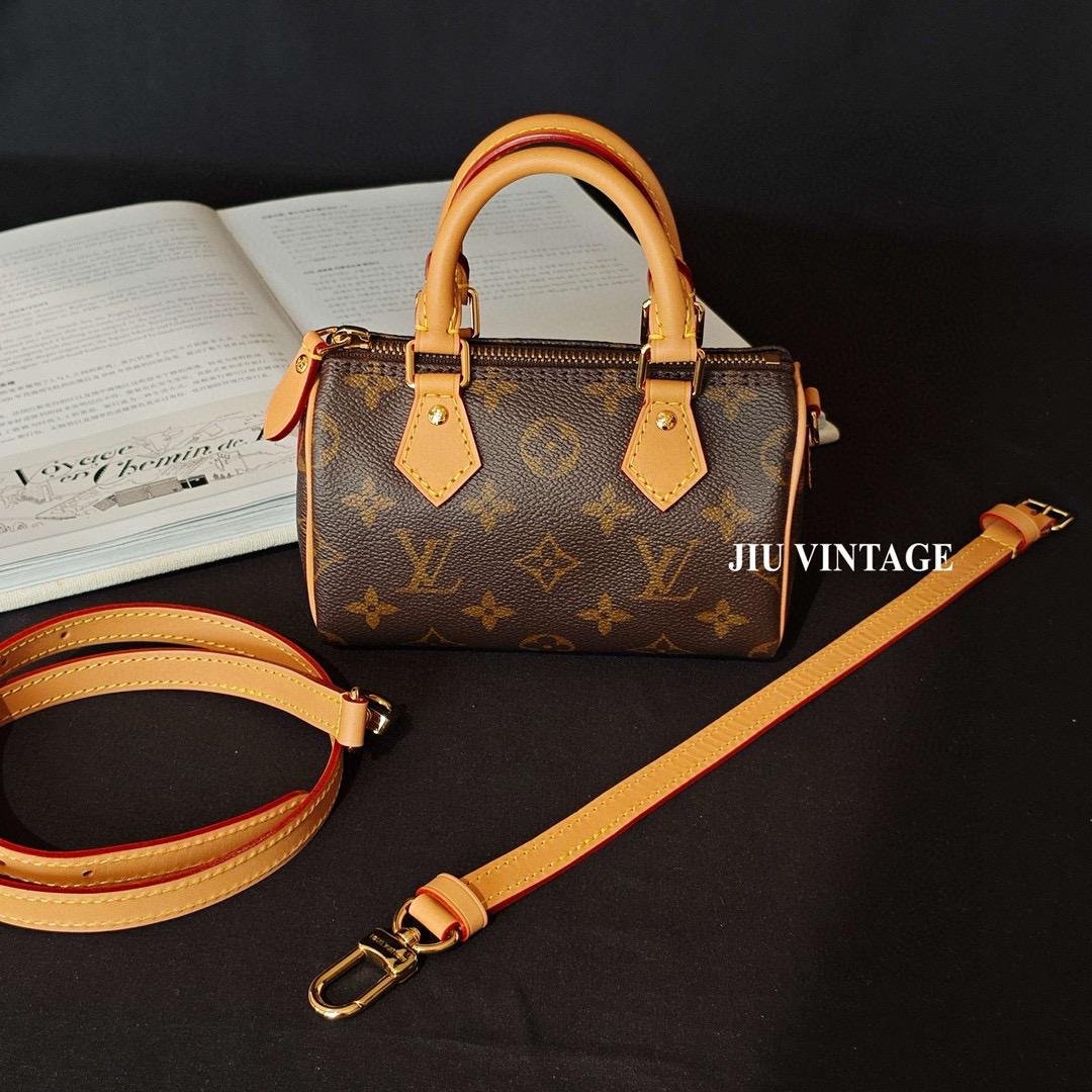 99新 LouisVuitton/路易威登 speedy nano老花斜挎包BJM11-0469
