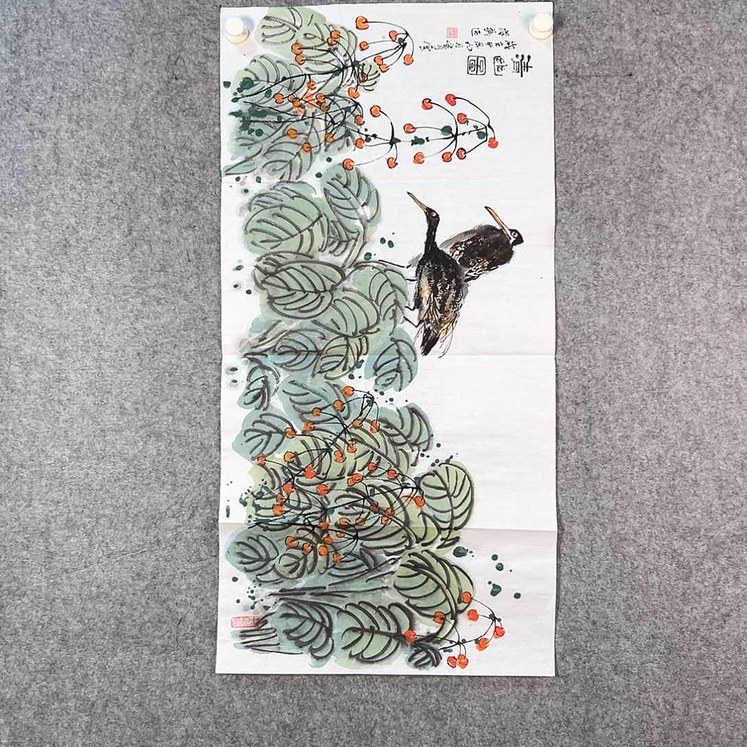 国画107 牡丹花盛开时就像花儿